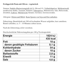Travellunch 6-pack \'meal-mix\' - vegetariska frystorkade måltider 250 g styck