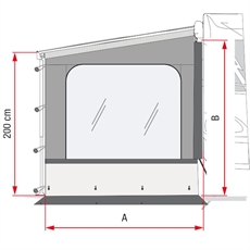 FIAMMA PRO W XL Sidodel m/gräskant