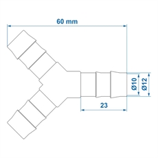 ProPlus Y-skarv för vattenslang, 12mm. 2 st.