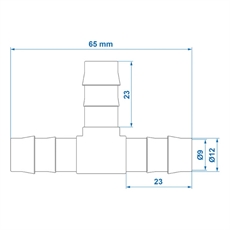 ProPlus T Led för vattenslang, 12mm. 2 st.