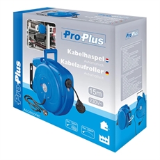 ProPlus kabelupprullare, automatisk upprullning, 15 m, 3 x 1,5 mm²