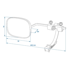 ProPlus Campingspegel, Universal Flatglas, 1 st.