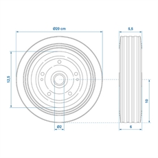 ProPlus Reservhjul 200 x 60 mm.