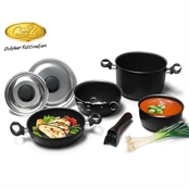CAMP4 Kastrull set, 7 delar, Silver /Svart
