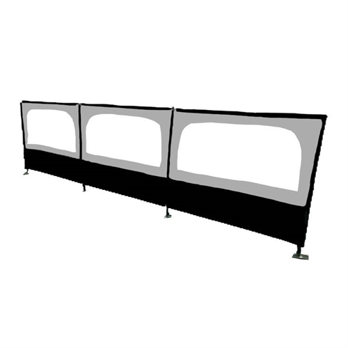 FMT Vindskydd med fönster (L: 460 x H: 130 cm)