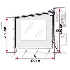 FIAMMA  Side W Caravanstore XL, utan gräskant