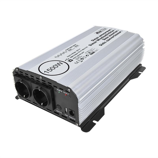 4000W Spänningsomvandlare 12v Till 230v Ren Sinus Växelriktare Power  Inverter Med Fjärrkontroll & LED-display & 2 EU AC-uttag & Typ-C-port & 2