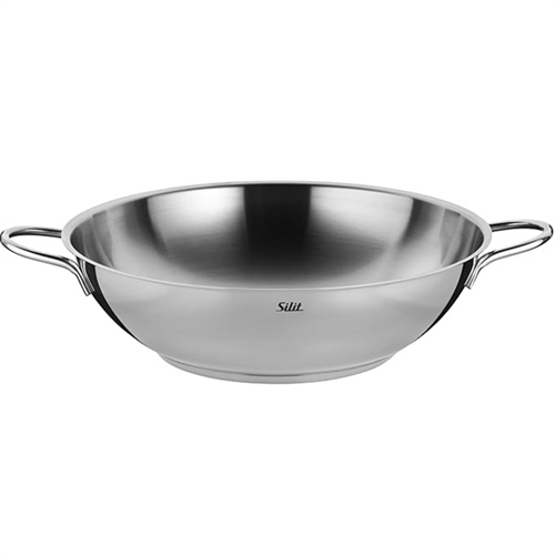SILIT Wok-gryta i rostfritt stål, 32 cm