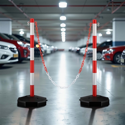 WILTEC Avspärrningsstolpar med kedja