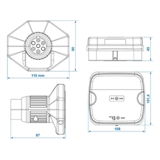 ProPlus Trailer light set LED med magnettråd (Bluetooth) 7-polig