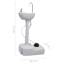 Bärbar campingvask, 20 L