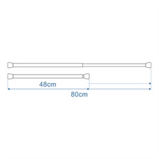 ProPlus Singel Stång 48 - 80 cm.