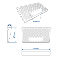 PROPLUS Trottoarkant ramp 2 st.