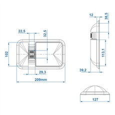 Proplus Ytmonterad Armatur 24-leds 12V